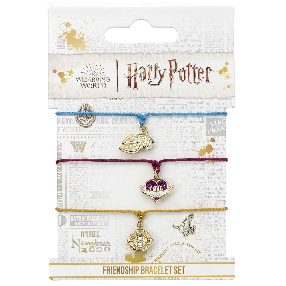 Set 3 pulseras Amistad Snitch Dorada Harry Potter THE CARAT SHOP