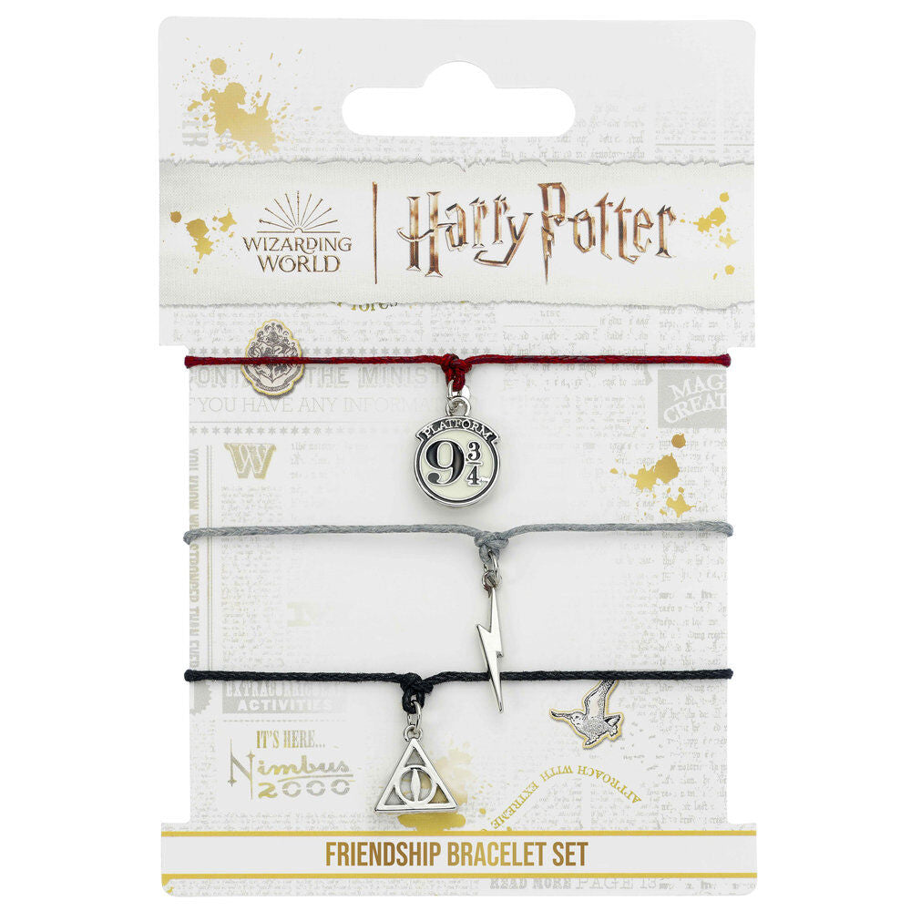 Set 3 pulseras Amistad Reliquias de la Muerte Harry Potter THE CARAT SHOP