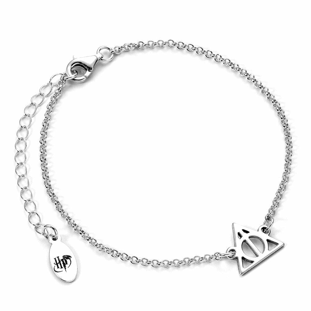 Pulsera Las Reliquias de la Muerte Harry Potter plata de ley THE CARAT SHOP