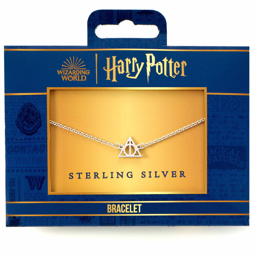 Pulsera Las Reliquias de la Muerte Harry Potter plata de ley THE CARAT SHOP