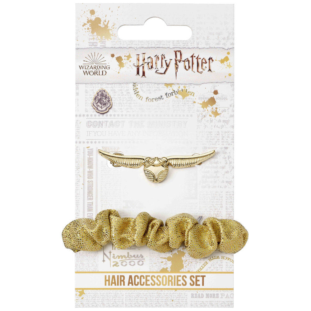 Set accesorios pelo Snitch Dorada Harry Potter THE CARAT SHOP