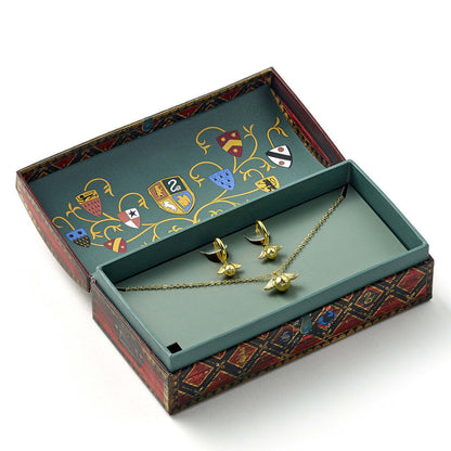 Set Colgante + pendientes Snitch Dorada Harry Potter THE CARAT SHOP