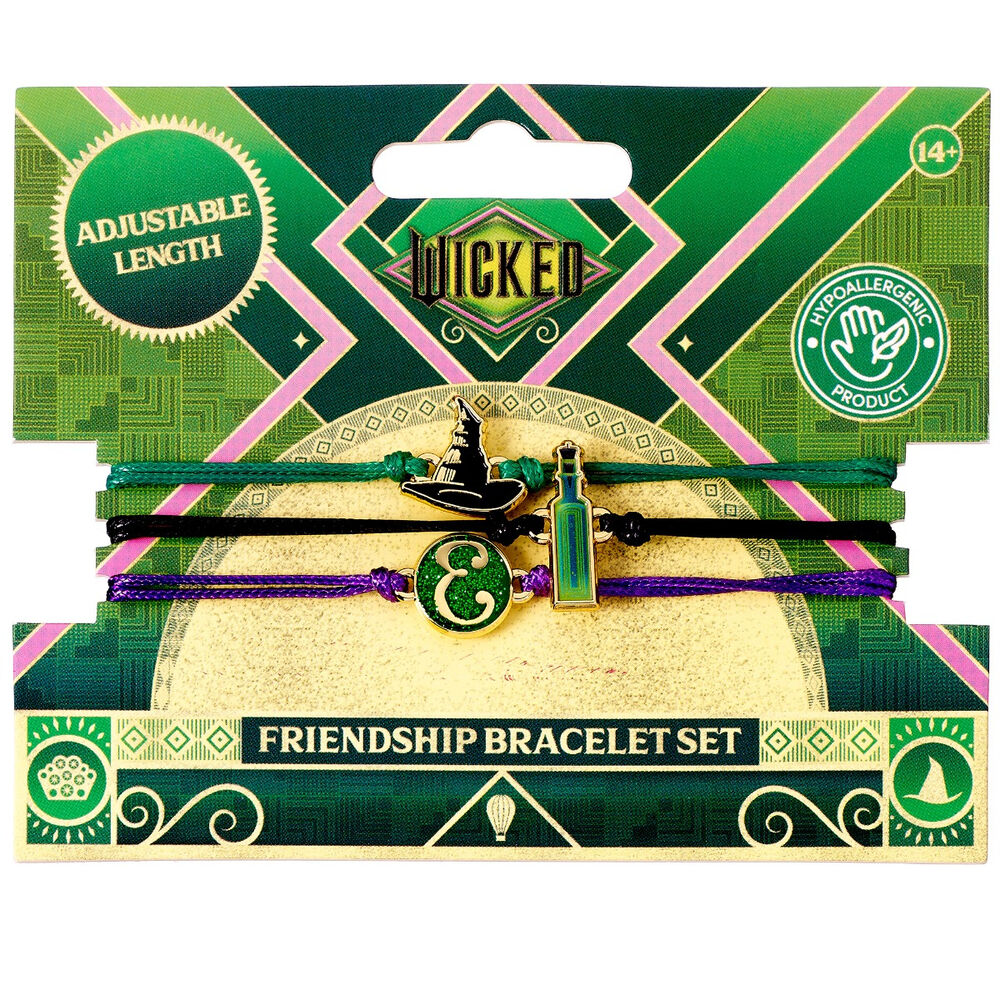 Set 2 pulseras Elphaba Glinda Wicked THE CARAT SHOP