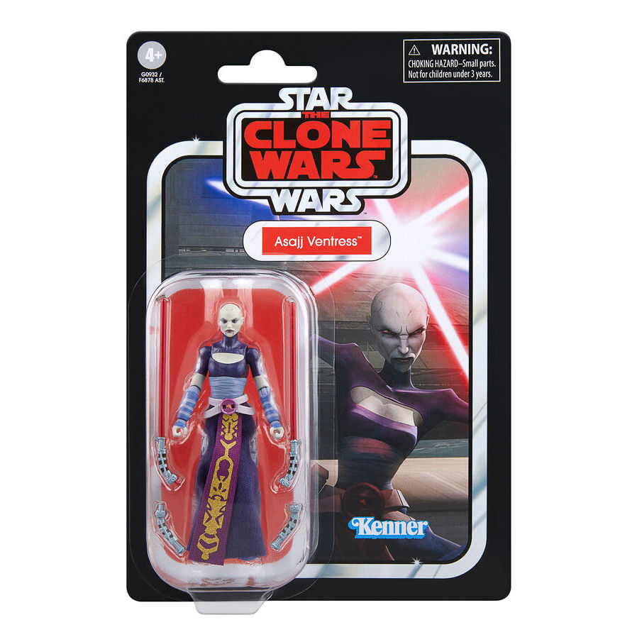Figura Asajj Ventress La Guerra de los Clones Star Wars 9,5cm HASBRO