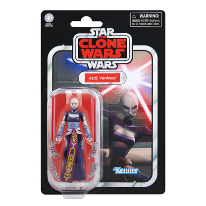 Figura Asajj Ventress La Guerra de los Clones Star Wars 9,5cm HASBRO