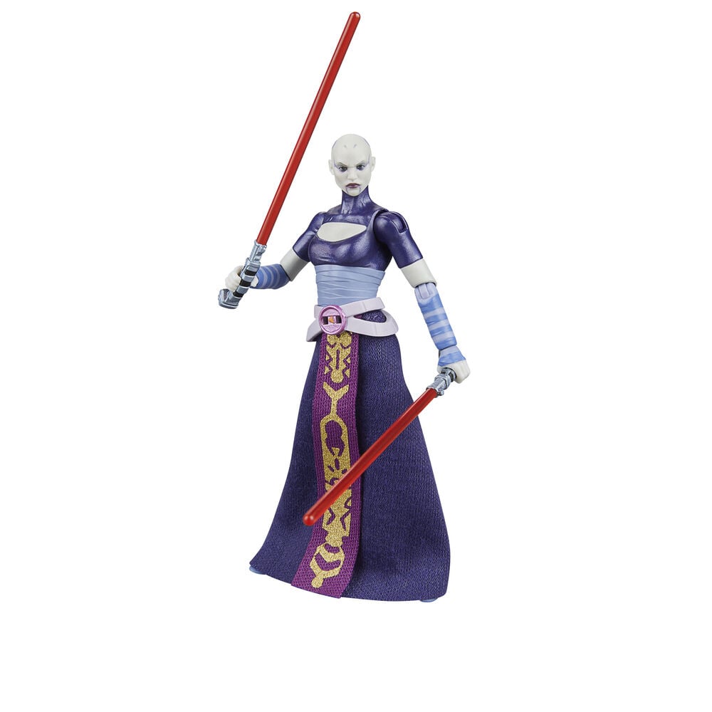 Figura Asajj Ventress La Guerra de los Clones Star Wars 9,5cm HASBRO