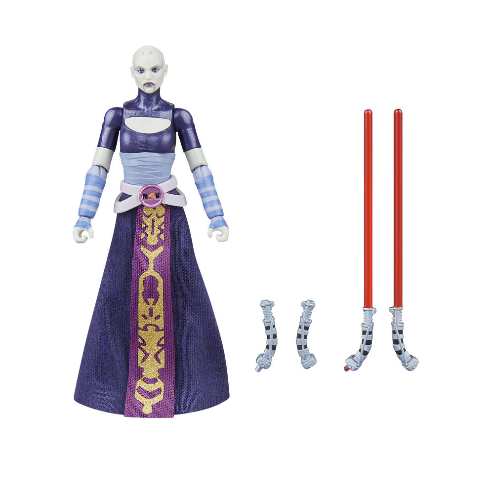 Figura Asajj Ventress La Guerra de los Clones Star Wars 9,5cm HASBRO