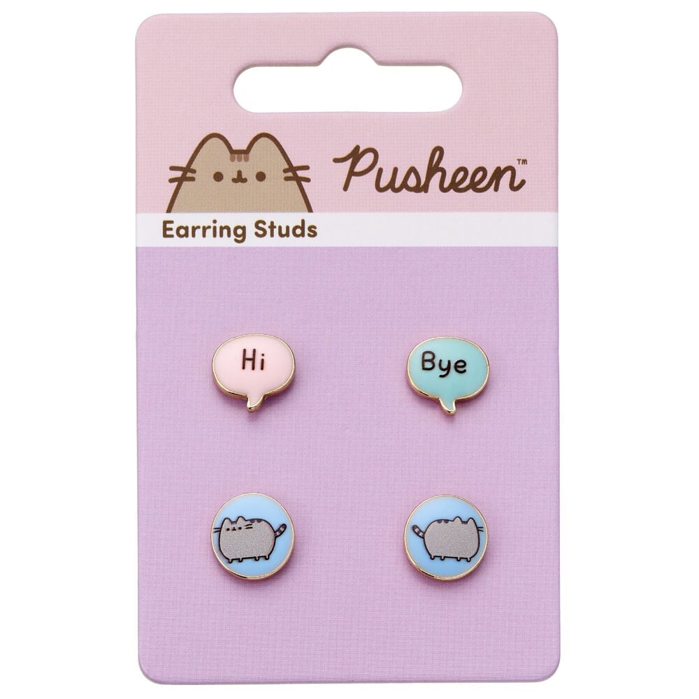 Set 3 pares pendientes Hi Bye Pusheen THE CARAT SHOP