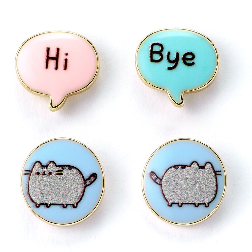 Set 3 pares pendientes Hi Bye Pusheen THE CARAT SHOP