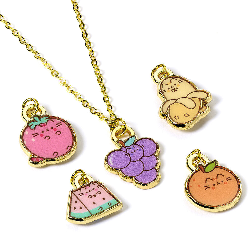 Colgante + charms Frutas Pusheen THE CARAT SHOP