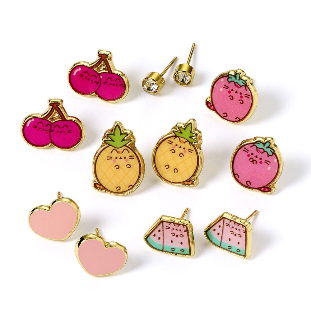 Set 6 pares pendientes Pusheen THE CARAT SHOP