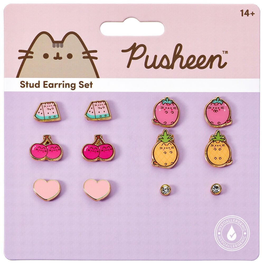 Set 6 pares pendientes Pusheen THE CARAT SHOP