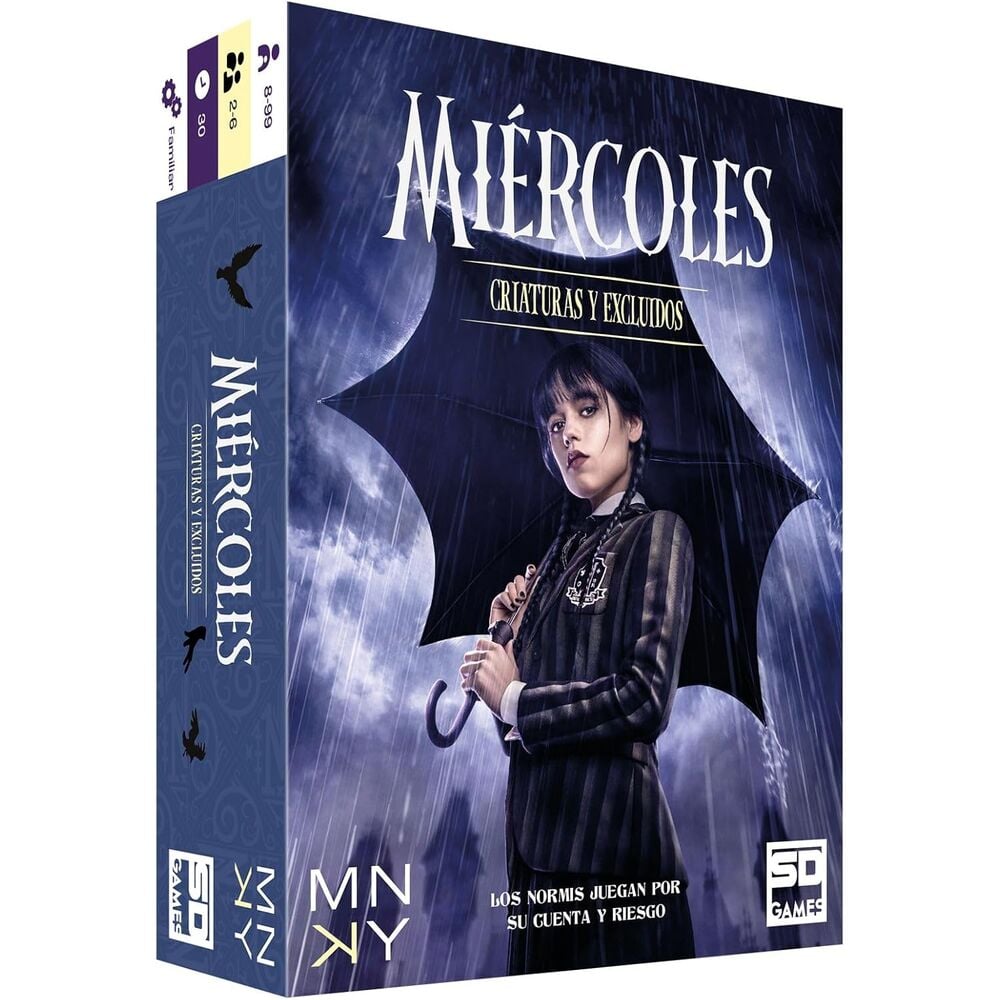 Juego de cartas Criaturas y Excluidos Miercoles Wednesday español SD GAMES