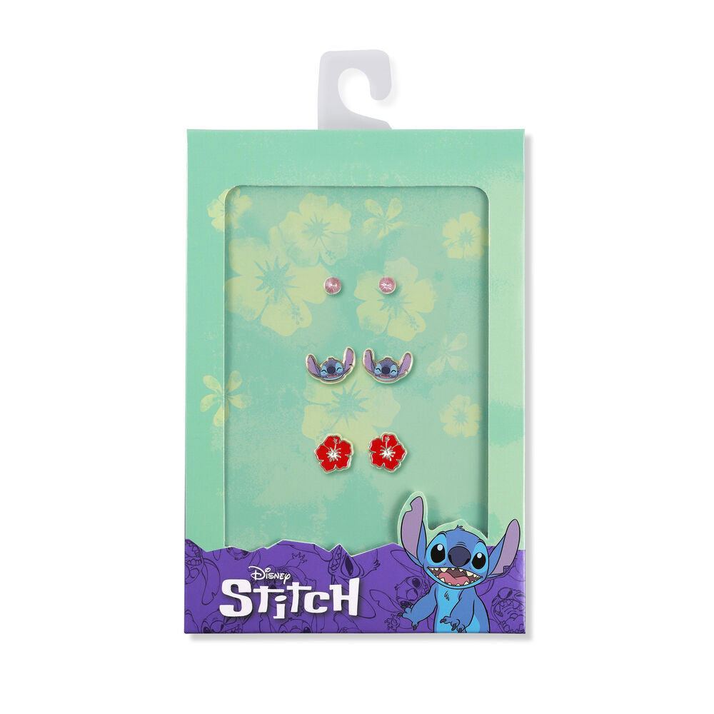 Set 3 Pares de pendientes Stitch Disney PEERS HARDY