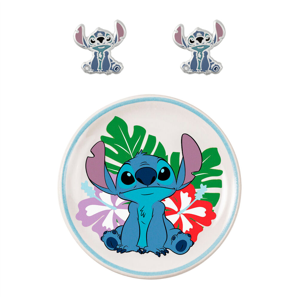 Pendientes + plato bisuteria Stitch Disney PEERS HARDY
