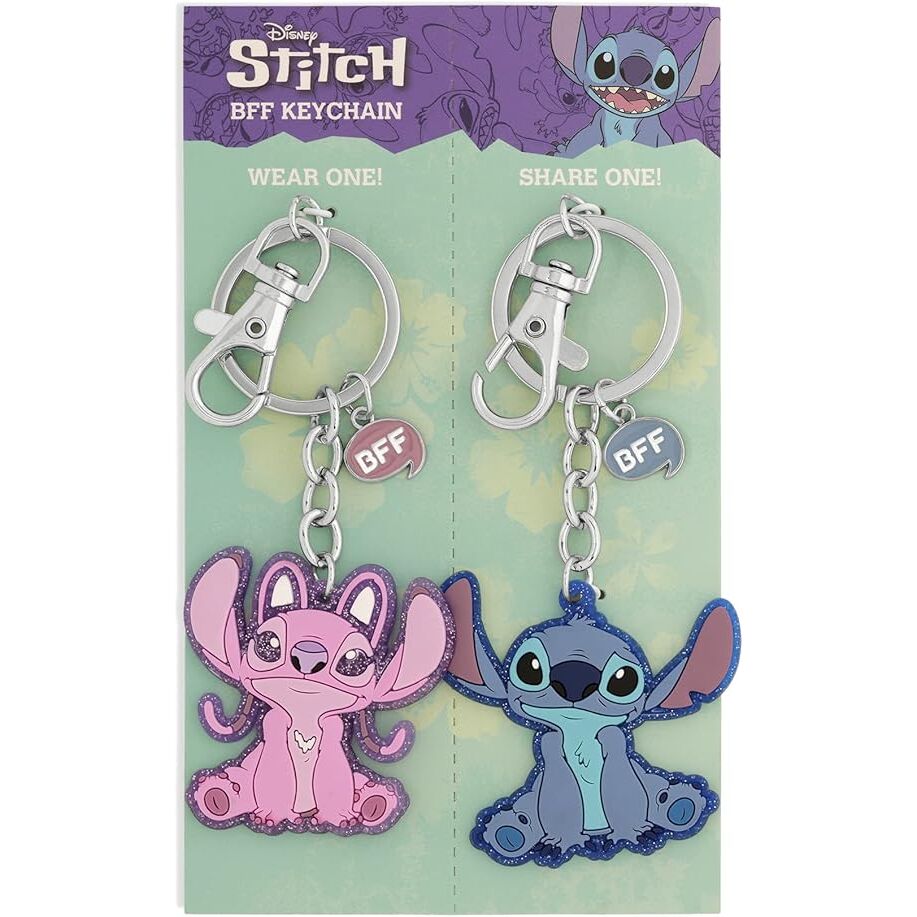 Set 2 Llaveros Angel & Stitch Disney PEERS HARDY