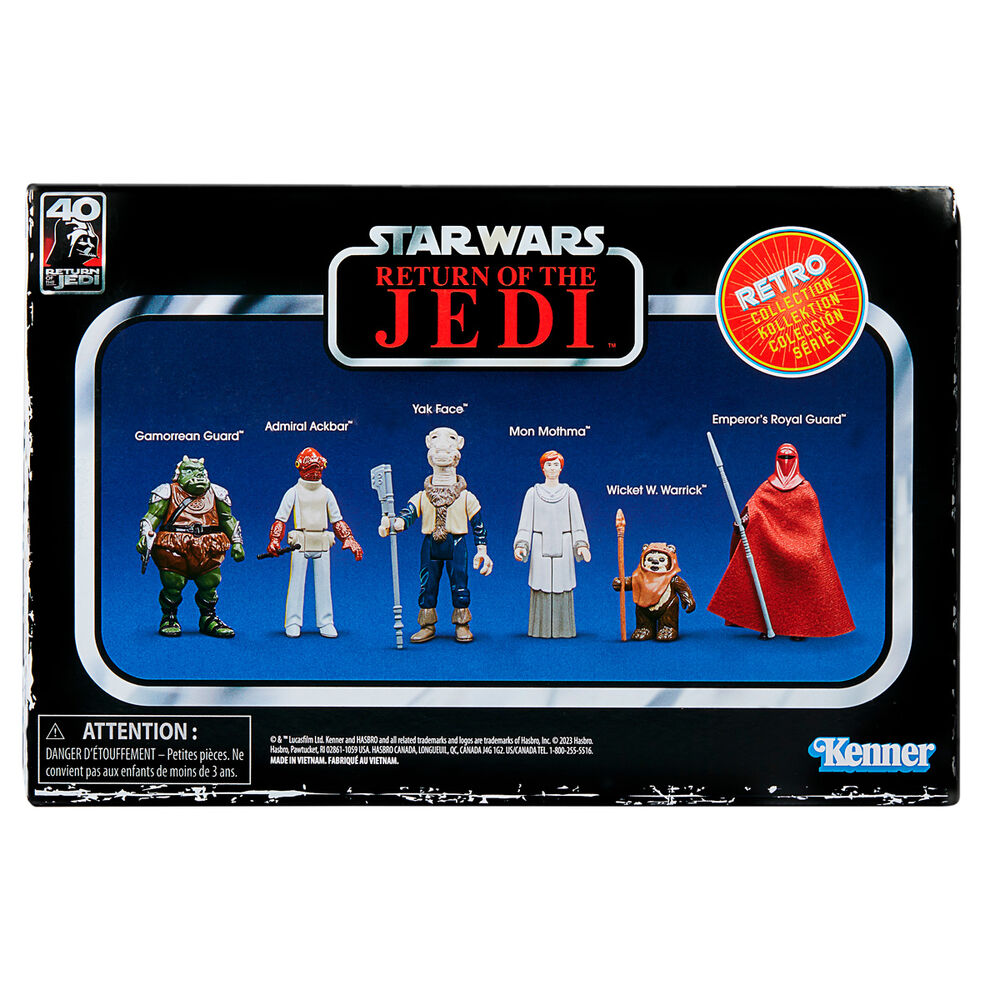 Set 6 figuras coleccion Retro Star Wars El Retorno del Jedi 9,5cm surtido HASBRO