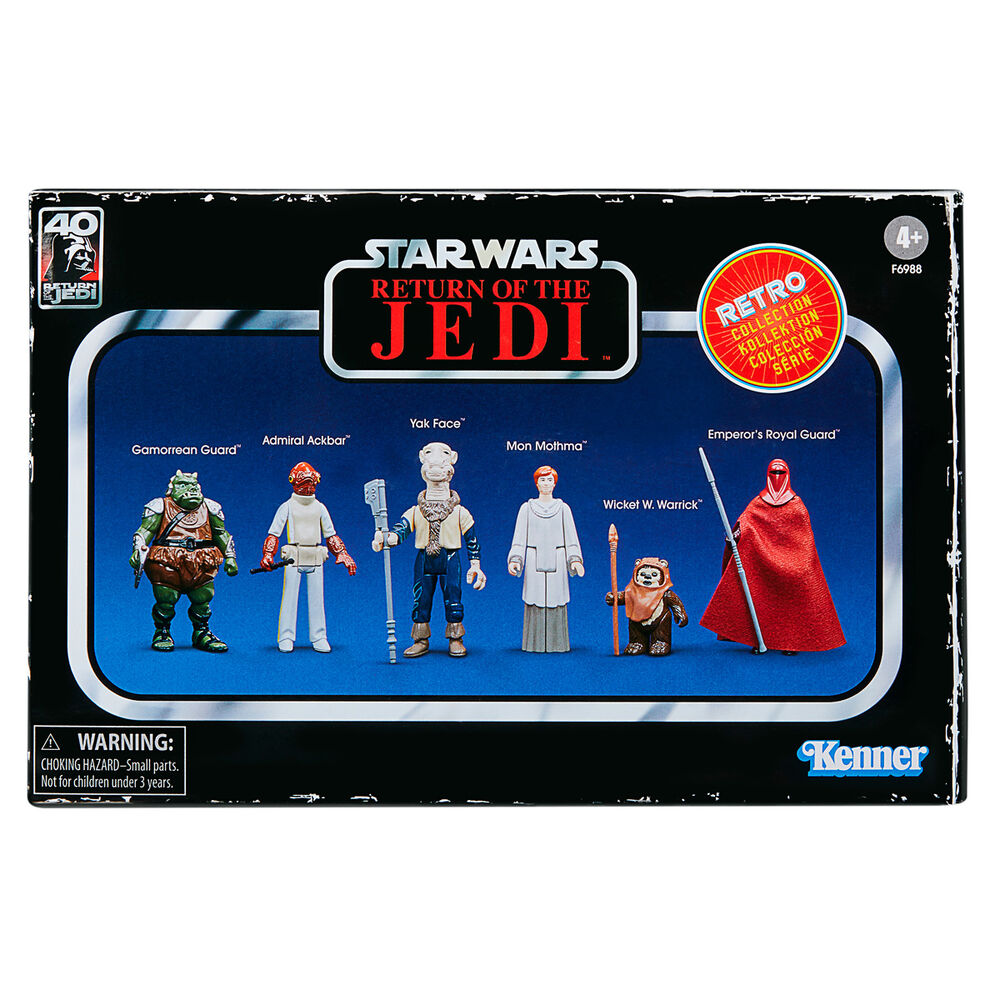 Set 6 figuras coleccion Retro Star Wars El Retorno del Jedi 9,5cm surtido HASBRO