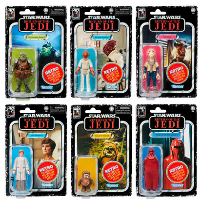 Set 6 figuras coleccion Retro Star Wars El Retorno del Jedi 9,5cm surtido HASBRO