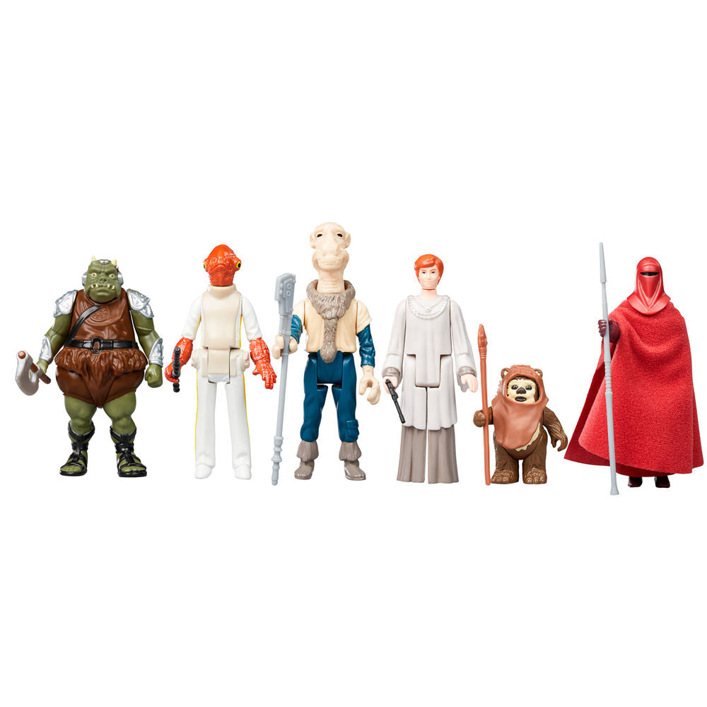 Set 6 figuras coleccion Retro Star Wars El Retorno del Jedi 9,5cm surtido HASBRO