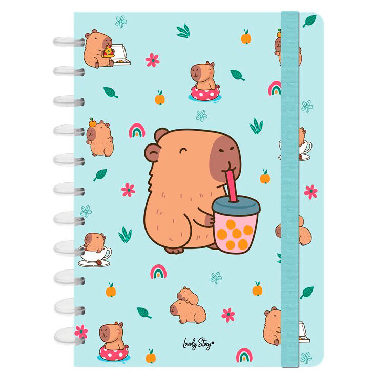 Cuaderno A4 Bubble Tea Capibara LOVELY STORY