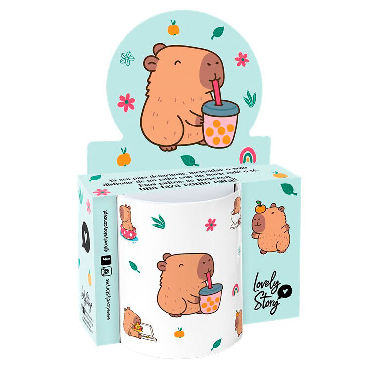 Taza Blubble Tea Capibara 330ml LOVELY STORY