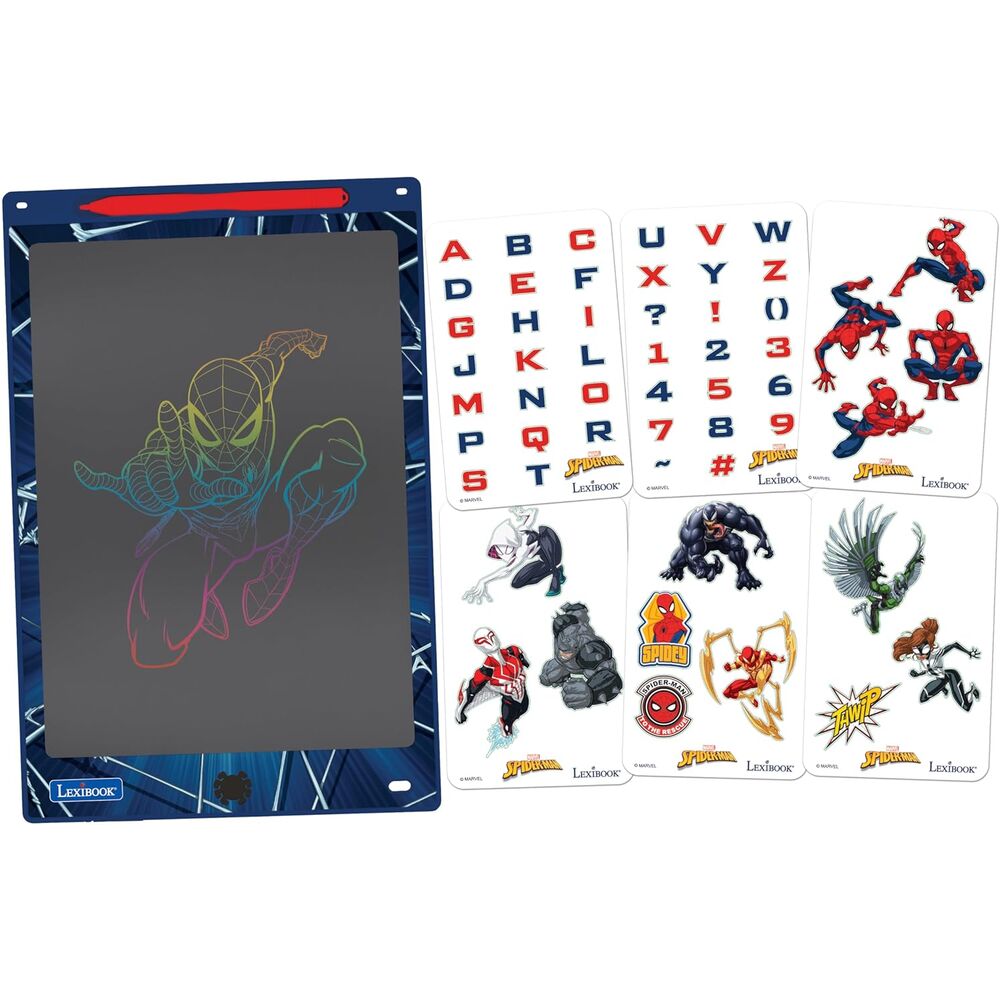 Pizarra magica educativa Spiderman Marvel LEXIBOOK