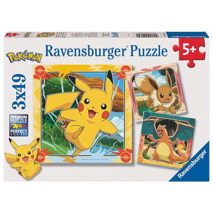 Puzzle Pokemon 3x49pzs RAVENSBURGER