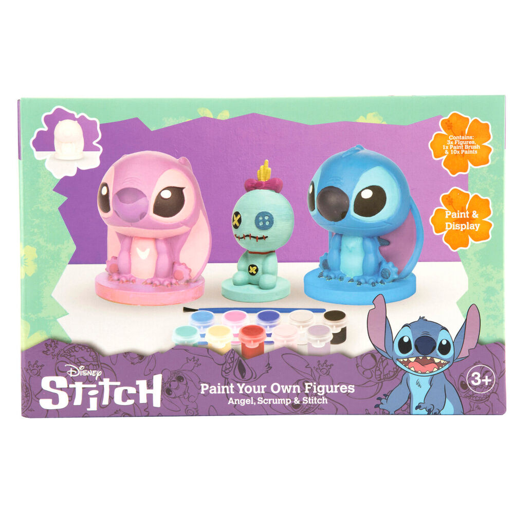 Set 3 Figuras de Escayola para Pintar Stitch Disney CYP BRANDS