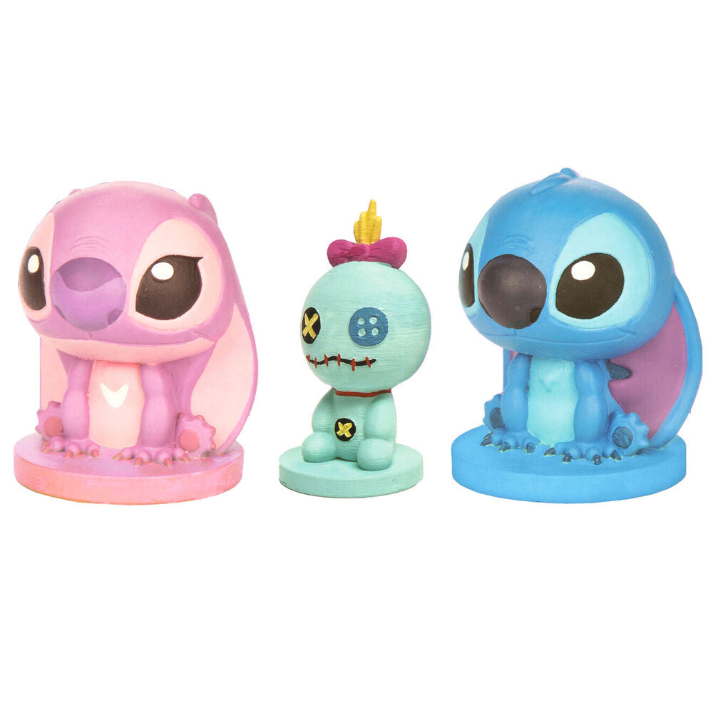 Set 3 Figuras de Escayola para Pintar Stitch Disney CYP BRANDS