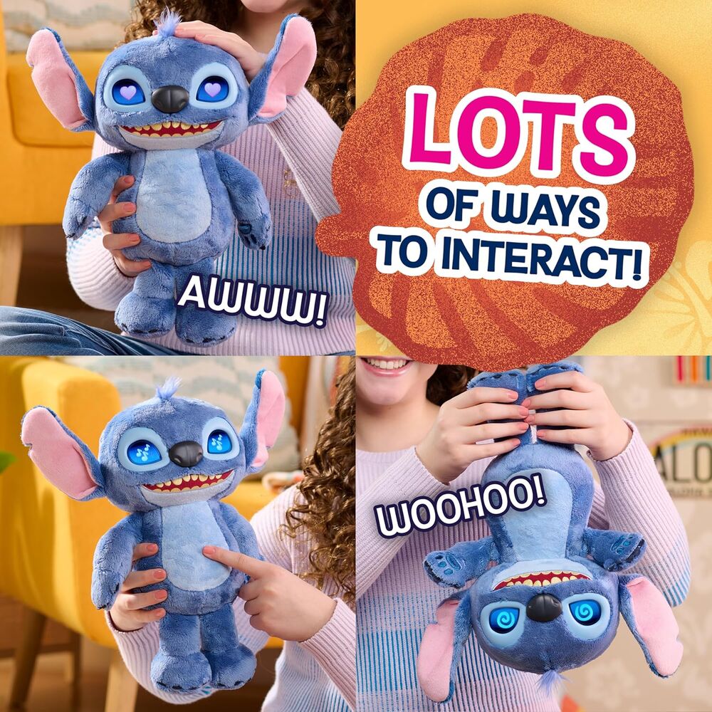 Peluche interactivo Stitch Disney 30cm JUST PLAY