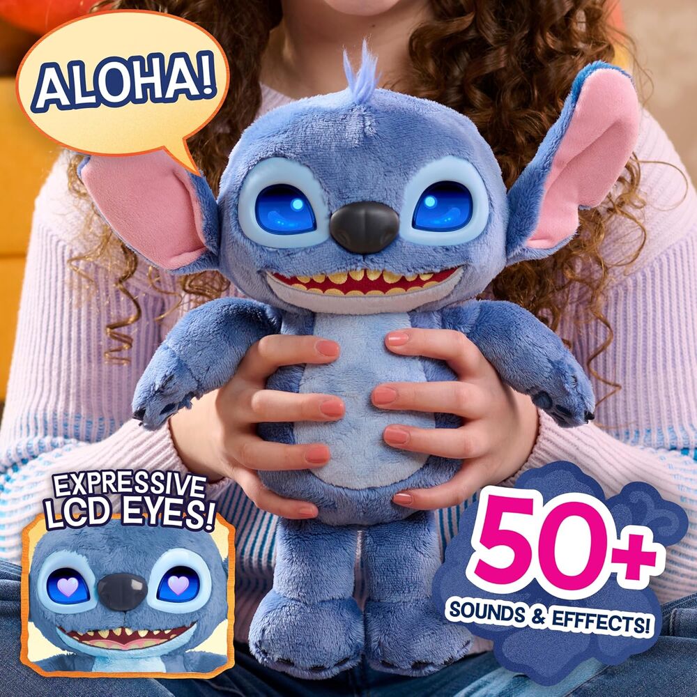 Peluche interactivo Stitch Disney 30cm JUST PLAY