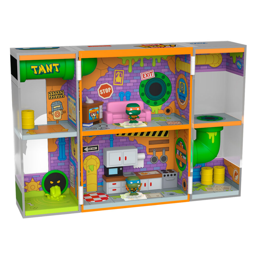 Figura Bitty POP Boxes Tortugas Ninja Sewer Lair FUNKO