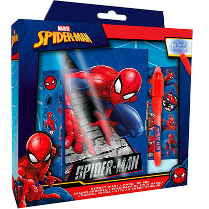 Diario + Boligrafo magico Spiderman Marvel KIDS LICENSING