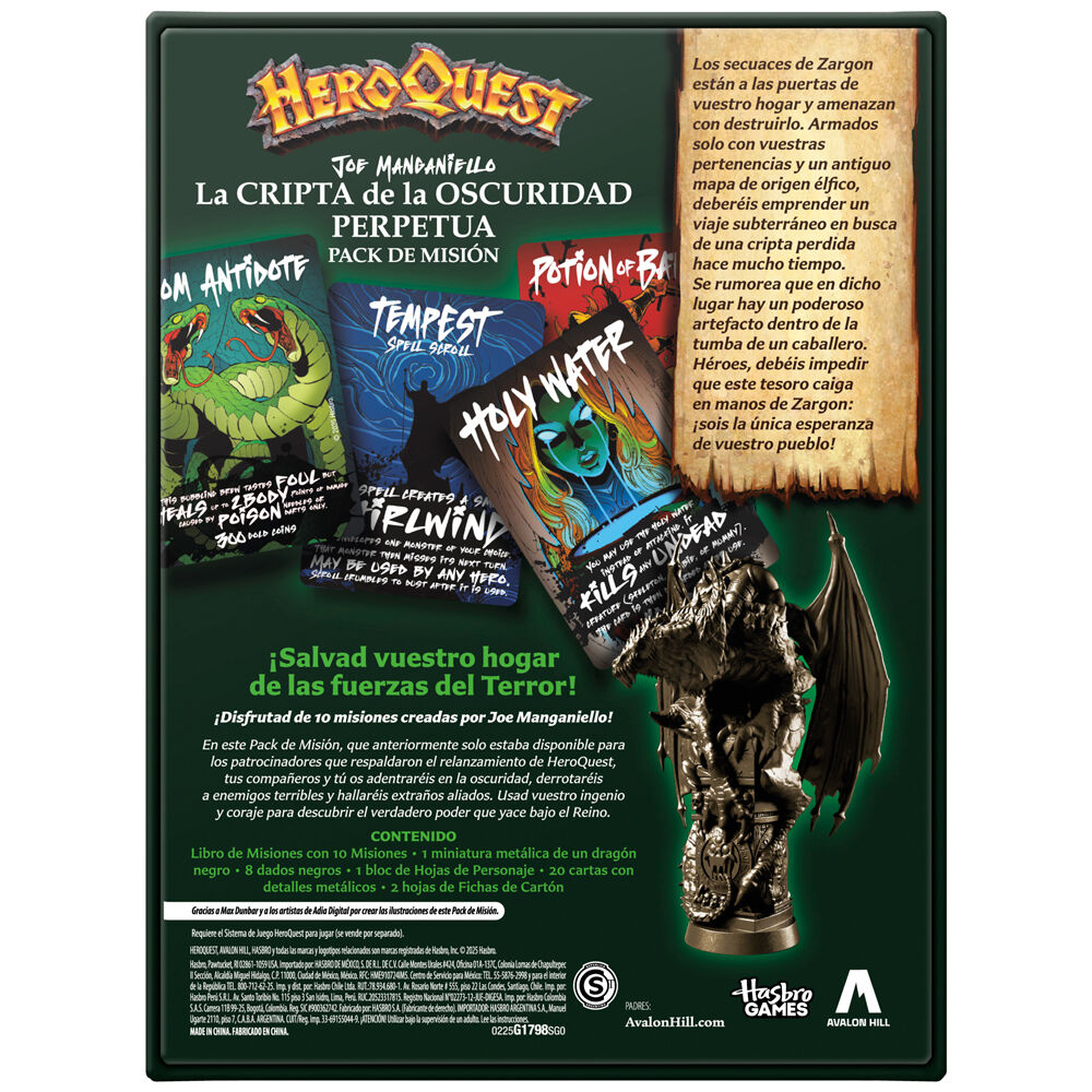 Expansion Juego de mesa La Cripta de la Oscuridad Pertetua HeroQuest español HASBRO