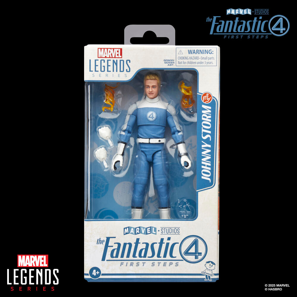 Figura Johnny Storm Los 4 Fantasticos Marvel 15cm HASBRO