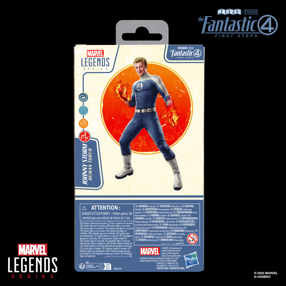Figura Johnny Storm Los 4 Fantasticos Marvel 15cm HASBRO