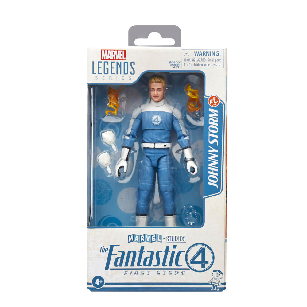 Figura Johnny Storm Los 4 Fantasticos Marvel 15cm HASBRO