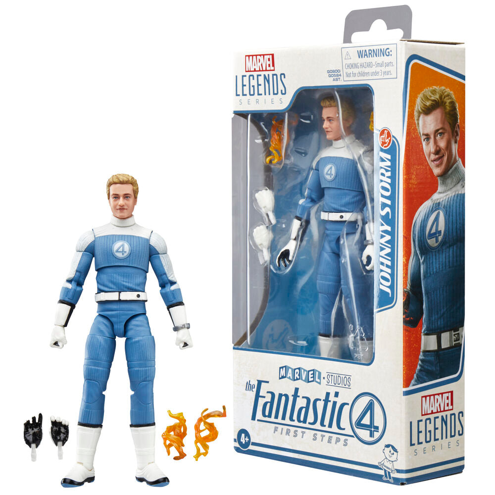 Figura Johnny Storm Los 4 Fantasticos Marvel 15cm HASBRO