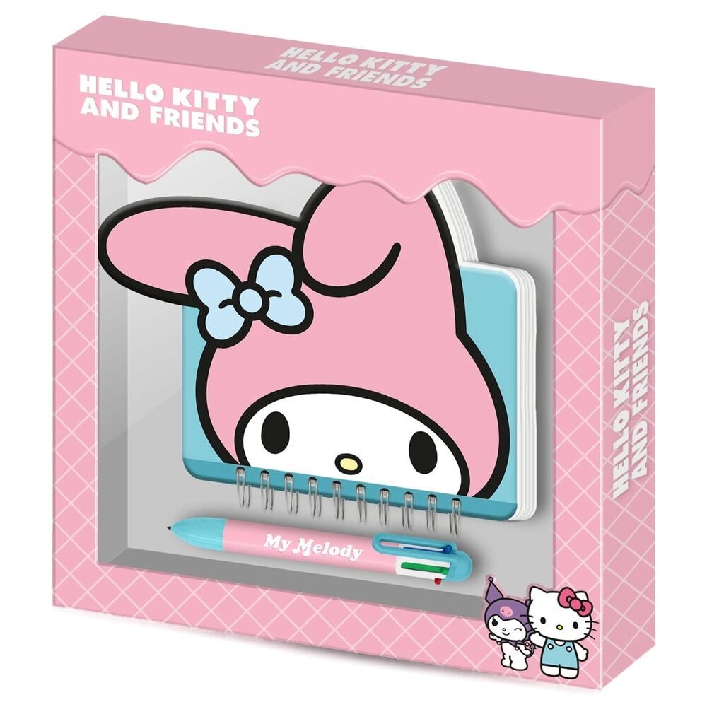 Diario + Boligrafo My Melody Hello Kitty and Friends KARACTERMANIA