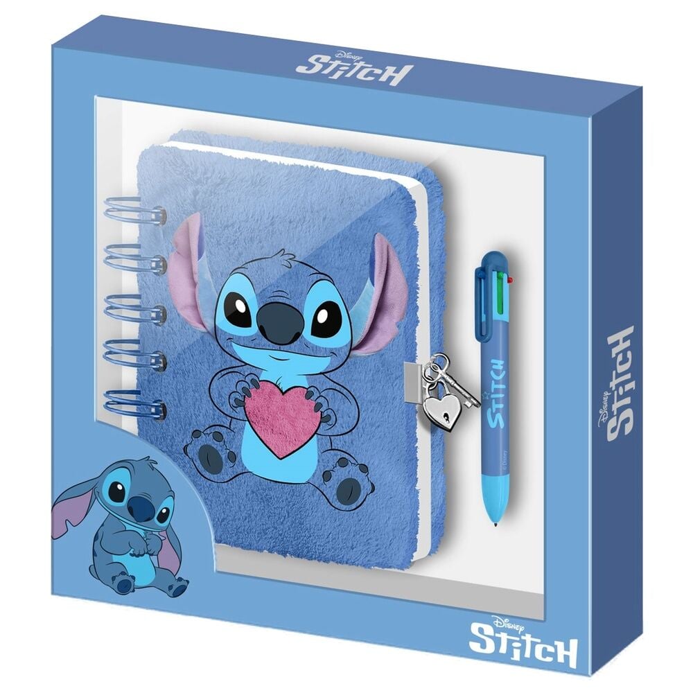 Diario peluche + Boligrafo Stitch Disney KARACTERMANIA