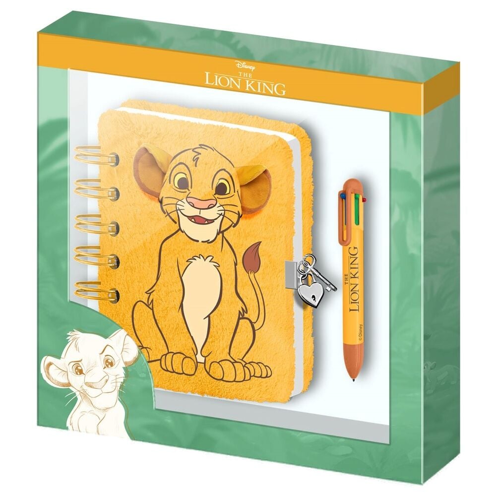 Diario peluche + Boligrafo El Rey Leon Disney KARACTERMANIA