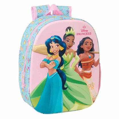 Mochila 3D Princesas Disney 33cm SAFTA