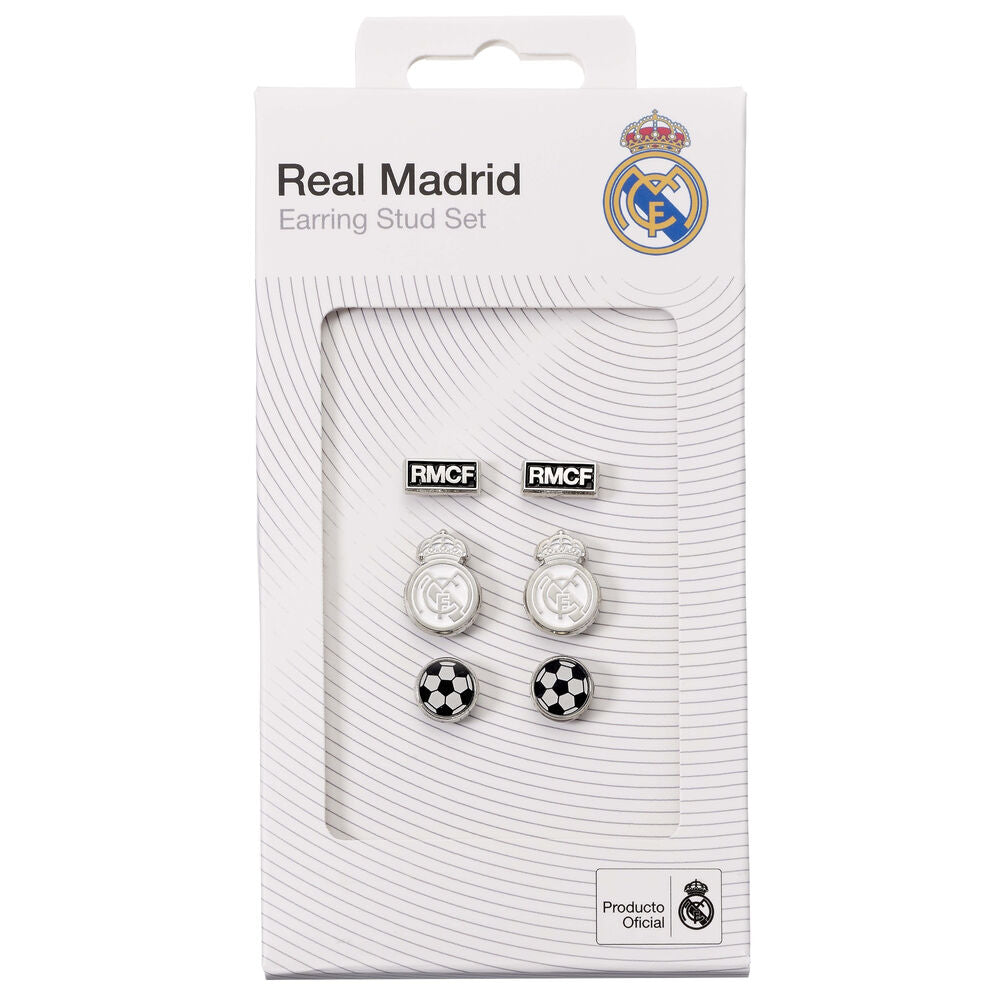 Set 3 Pares de pendientes Real Madrid THE CARAT SHOP