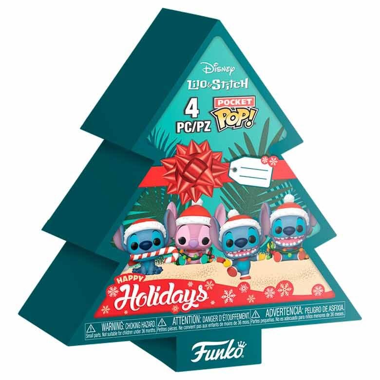 Arbol Navidad con 4 figuras Pocket POP Disney Stitch FUNKO