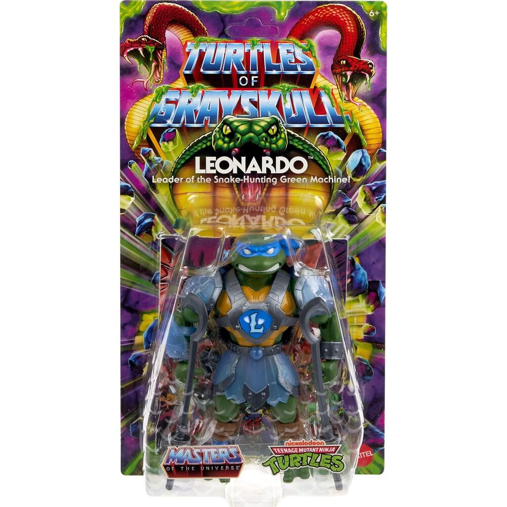 Figura Leonardo Turtles of Grayskull Masters of the Universe 14cm MATTEL