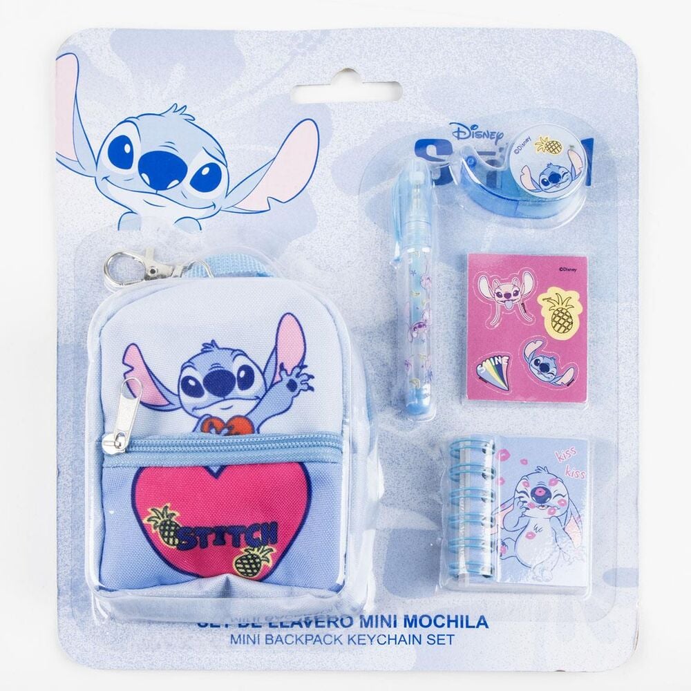 Set papeleria Mini Mochila Stitch Disney CERDÁ