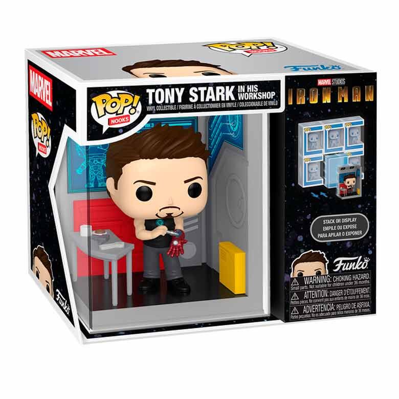 Figura POP Nooks Marvel Tony Stark in His Workshop FUNKO