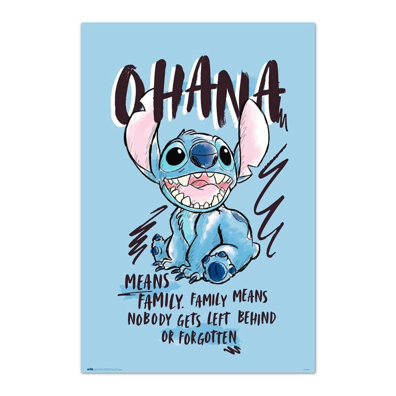 Poster Ohana Stitch Disney ERIK