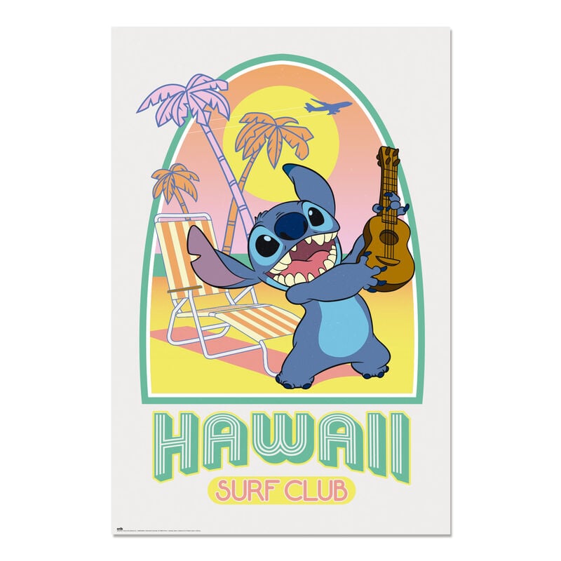 Poster Hawaii Club Surf Stitch Disney ERIK
